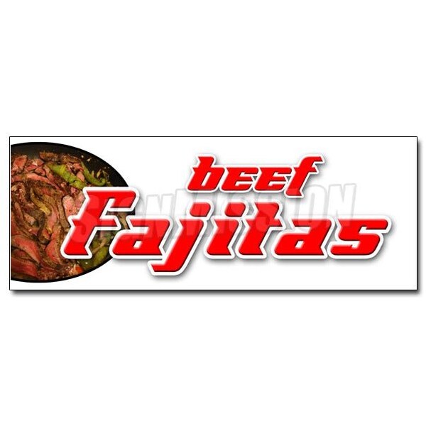 Signmission BEEF FAJITAS DECAL sticker chicken steak mexican food tortillas salsa, D-12 Beef Fajitas D-12 Beef Fajitas - main